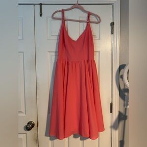 XL Amalie Day Dress -Salmon Pink EUC